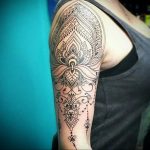 фото тату мандала на плече 04.02.2020 №011 -mandala tattoo- tattoo-photo.ru