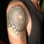 фото тату мандала на плече 04.02.2020 №043 -mandala tattoo- tattoo-photo.ru