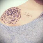 фото тату мандала на плече 04.02.2020 №046 -mandala tattoo- tattoo-photo.ru