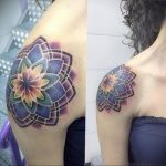 фото тату мандала на плече 04.02.2020 №050 -mandala tattoo- tattoo-photo.ru