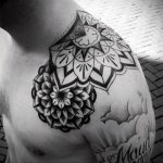 фото тату мандала на плече 04.02.2020 №052 -mandala tattoo- tattoo-photo.ru