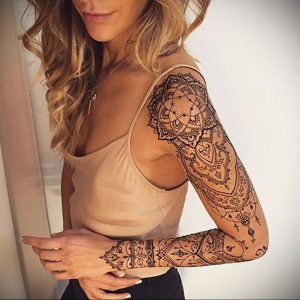 фото тату мандала на плече 04.02.2020 №077 -mandala tattoo- tattoo-photo.ru