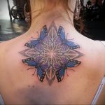 фото тату мандала на спине 04.02.2020 №032 -mandala tattoo- tattoo-photo.ru