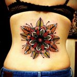 фото тату мандала на спине 04.02.2020 №058 -mandala tattoo- tattoo-photo.ru