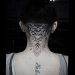 фото тату мандала на шее 04.02.2020 №031 -mandala tattoo- tattoo-photo.ru