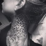 фото тату мандала на шее 04.02.2020 №035 -mandala tattoo- tattoo-photo.ru