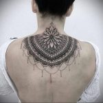 фото тату мандала на шее 04.02.2020 №036 -mandala tattoo- tattoo-photo.ru