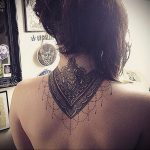 фото тату мандала на шее 04.02.2020 №038 -mandala tattoo- tattoo-photo.ru