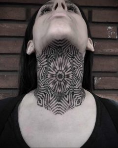 фото тату мандала на шее 04.02.2020 №049 -mandala tattoo- tattoo-photo.ru