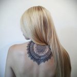 фото тату мандала на шее 04.02.2020 №063 -mandala tattoo- tattoo-photo.ru