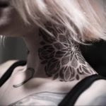 фото тату мандала на шее 04.02.2020 №079 -mandala tattoo- tattoo-photo.ru