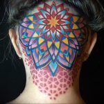 фото тату мандала на шее 04.02.2020 №083 -mandala tattoo- tattoo-photo.ru