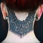 фото тату мандала на шее 04.02.2020 №088 -mandala tattoo- tattoo-photo.ru