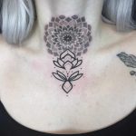 фото тату мандала на шее 04.02.2020 №094 -mandala tattoo- tattoo-photo.ru