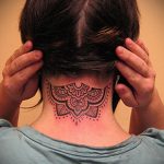 фото тату мандала на шее 04.02.2020 №095 -mandala tattoo- tattoo-photo.ru