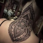 фото тату мандала на шее 04.02.2020 №106 -mandala tattoo- tattoo-photo.ru