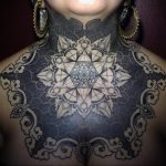 фото тату мандала на шее 04.02.2020 №107 -mandala tattoo- tattoo-photo.ru