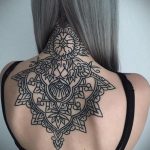 фото тату мандала на шее 04.02.2020 №111 -mandala tattoo- tattoo-photo.ru