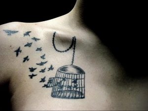 фото тату птица в клетке 02.01.2019 №010 -bird cage tattoo- tattoo-photo.ru