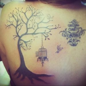 фото тату птица в клетке 02.01.2019 №022 -bird cage tattoo- tattoo-photo.ru
