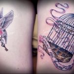 фото тату птица в клетке 02.01.2019 №028 -bird cage tattoo- tattoo-photo.ru