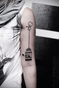 фото тату птица в клетке 02.01.2019 №030 -bird cage tattoo- tattoo-photo.ru