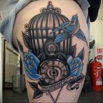 фото тату птица в клетке 02.01.2019 №040 -bird cage tattoo- tattoo-photo.ru