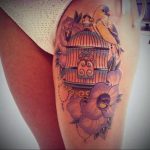 фото тату птица в клетке 02.01.2019 №053 -bird cage tattoo- tattoo-photo.ru