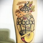 фото тату птица в клетке 02.01.2019 №058 -bird cage tattoo- tattoo-photo.ru