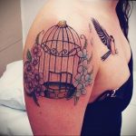 фото тату птица в клетке 02.01.2019 №061 -bird cage tattoo- tattoo-photo.ru