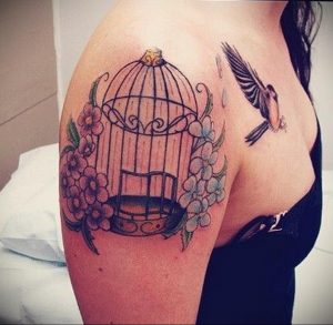 фото тату птица в клетке 02.01.2019 №061 -bird cage tattoo- tattoo-photo.ru