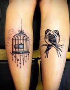 фото тату птица в клетке 02.01.2019 №071 -bird cage tattoo- tattoo-photo.ru