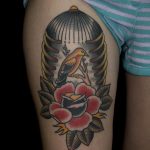 фото тату птица в клетке 02.01.2019 №078 -bird cage tattoo- tattoo-photo.ru