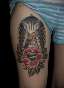 фото тату птица в клетке 02.01.2019 №078 -bird cage tattoo- tattoo-photo.ru