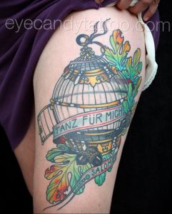 фото тату птица в клетке 02.01.2019 №081 -bird cage tattoo- tattoo-photo.ru