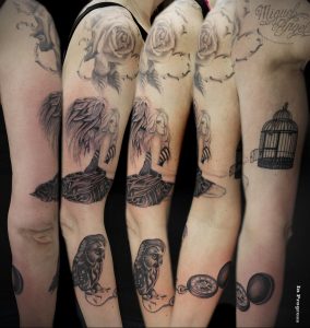 фото тату птица в клетке 02.01.2019 №084 -bird cage tattoo- tattoo-photo.ru
