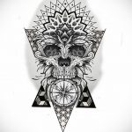 фото эскиза тату мандала 04.02.2020 №055 -mandala tattoo- tattoo-photo.ru