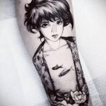 черное тату аниме 19.01.2020 №006 -black anime tattoo- tattoo-photo.ru