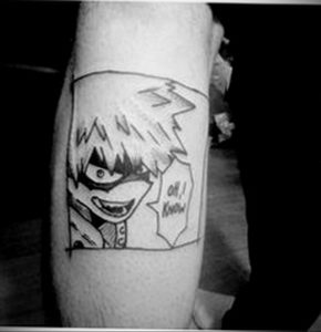 черное тату аниме 19.01.2020 №013 -black anime tattoo- tattoo-photo.ru