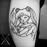 черное тату аниме 19.01.2020 №015 -black anime tattoo- tattoo-photo.ru