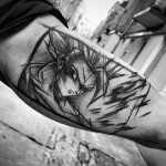 черное тату аниме 19.01.2020 №023 -black anime tattoo- tattoo-photo.ru