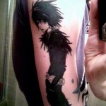 черное тату аниме 19.01.2020 №025 -black anime tattoo- tattoo-photo.ru