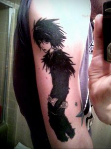 черное тату аниме 19.01.2020 №025 -black anime tattoo- tattoo-photo.ru