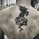 черное тату аниме 19.01.2020 №026 -black anime tattoo- tattoo-photo.ru