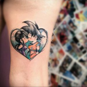 черное тату аниме 19.01.2020 №029 -black anime tattoo- tattoo-photo.ru