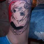 черное тату аниме 19.01.2020 №032 -black anime tattoo- tattoo-photo.ru