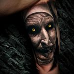 Тату Монашка в стиле хоррор 16.02.2020 №1104 -nun tattoo- tattoo-photo.ru