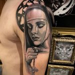 Тату Монашка пример рисунка 16.02.2020 №1032 -tattoo nun- tattoo-photo.ru