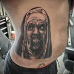 Тату Монашка в стиле хоррор 16.02.2020 №1068 -nun tattoo- tattoo-photo.ru
