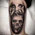 Тату Монашка в стиле хоррор 16.02.2020 №1079 -nun tattoo- tattoo-photo.ru